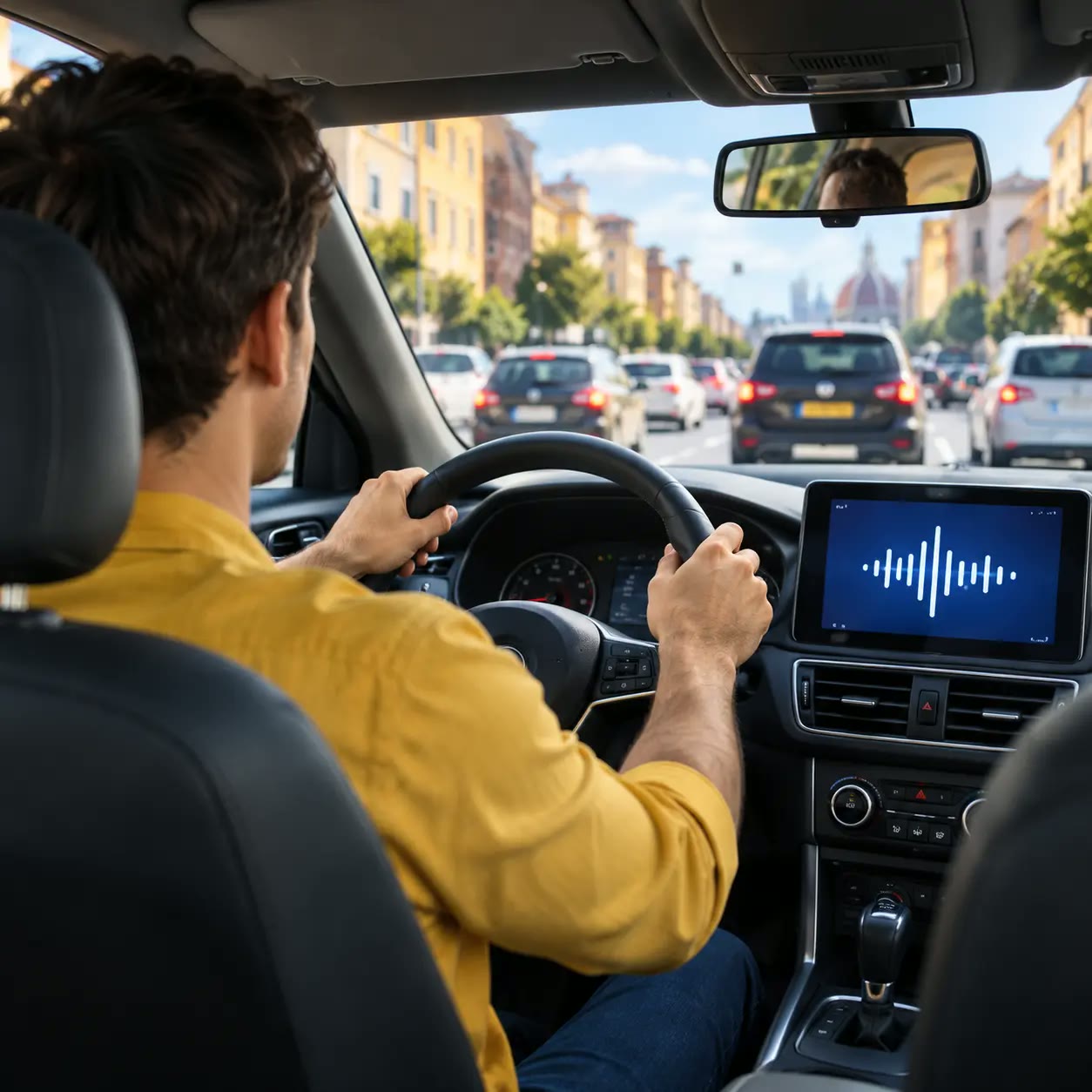 Conversazione in lingua durante la guida con sistema vivavoce